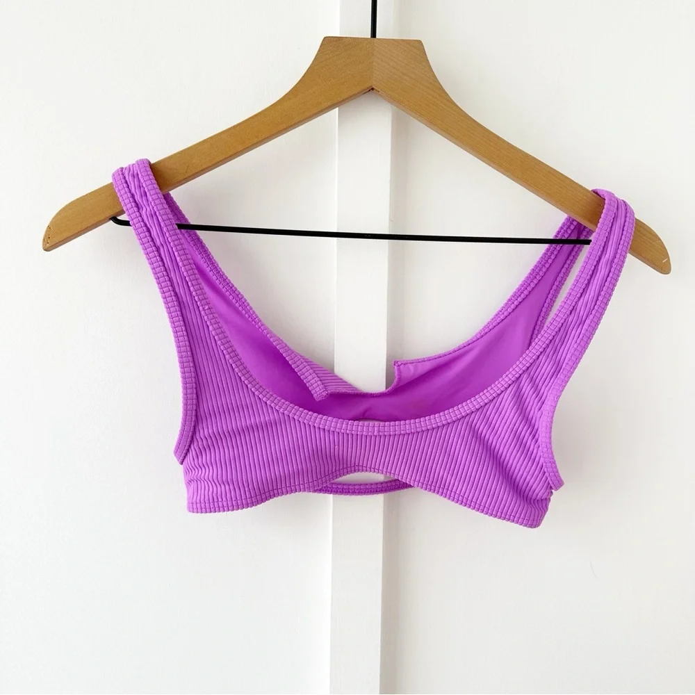 FRANKIE’S BIKINIS purple Cole ribbed bikini